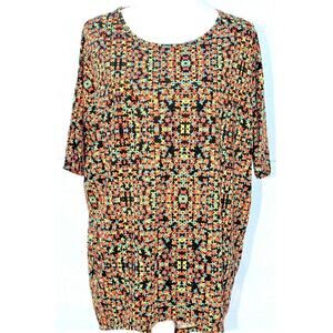 LulaRoe IRMA Tunic Top Size Small Multi Color Various Shapes New With Tags